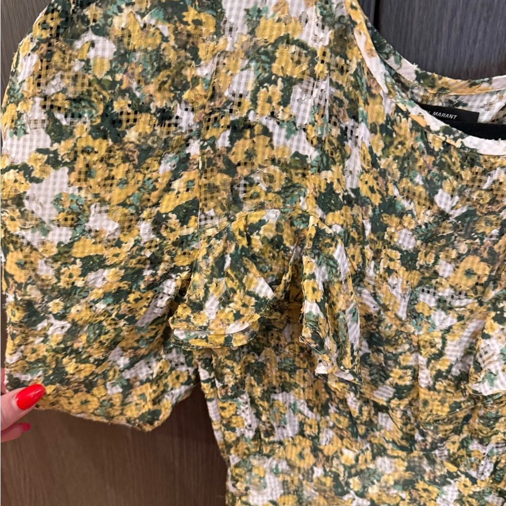NWT RRP $670 Isabel Marant Robe Face Floral Print Mini - Picture 7 of 7